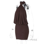 Keya Backless Halter Dress
