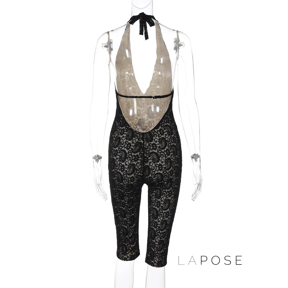 Khaliah Lace Halter Jumpsuit
