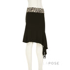 Khelani Leopard Asymmetric Skirt Set