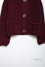 Klaira Button-Front Knit Cardigan