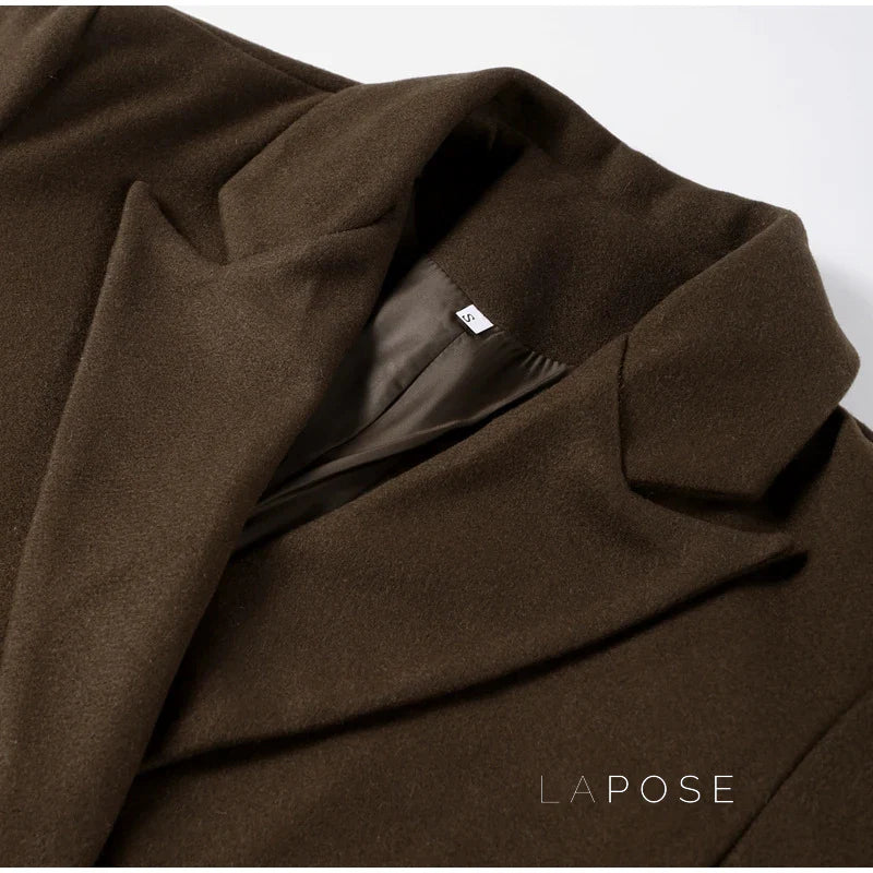Korbyn Double-Breasted Woolen Coat