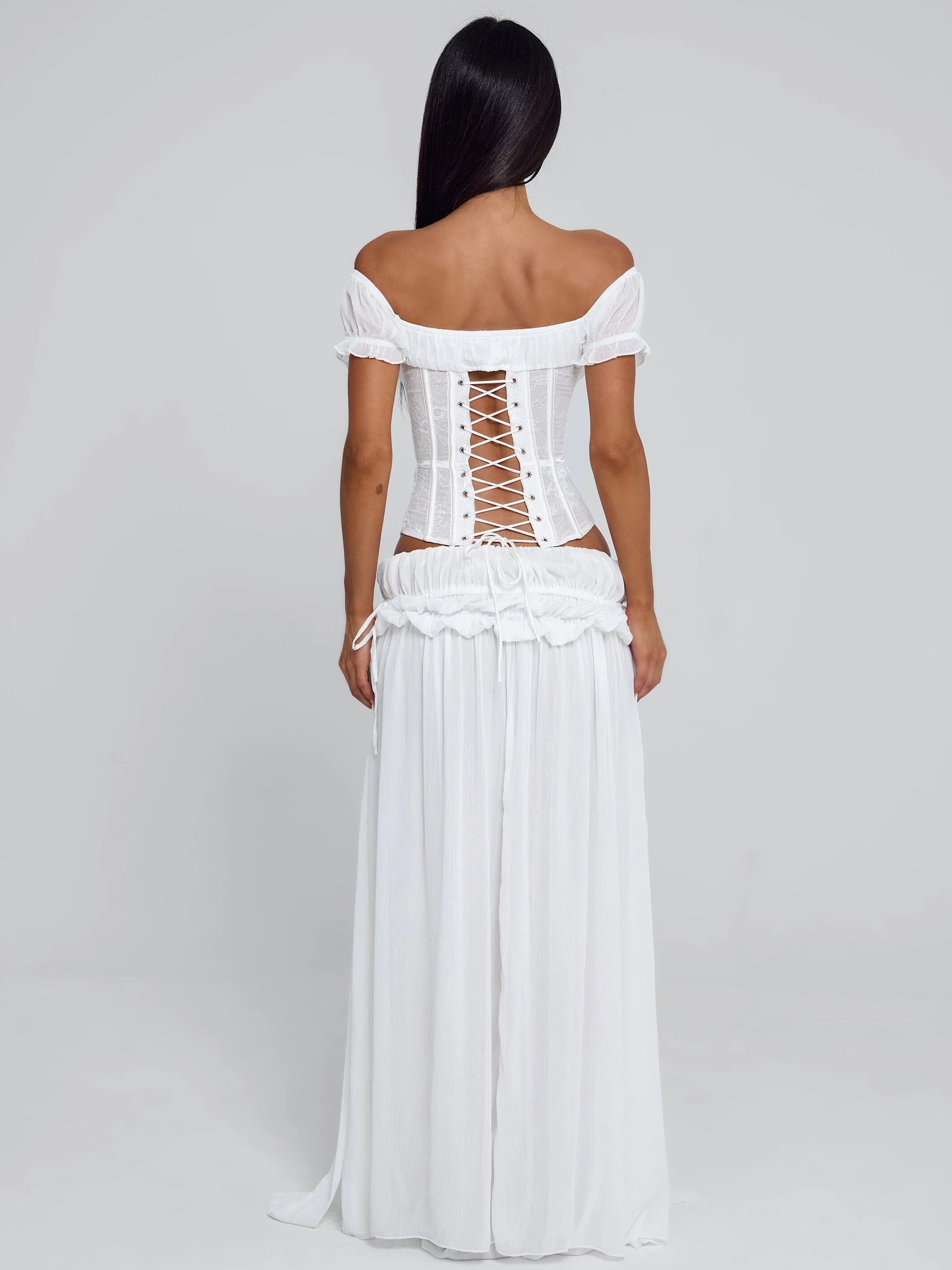 Kya Lace Bone Corset Top