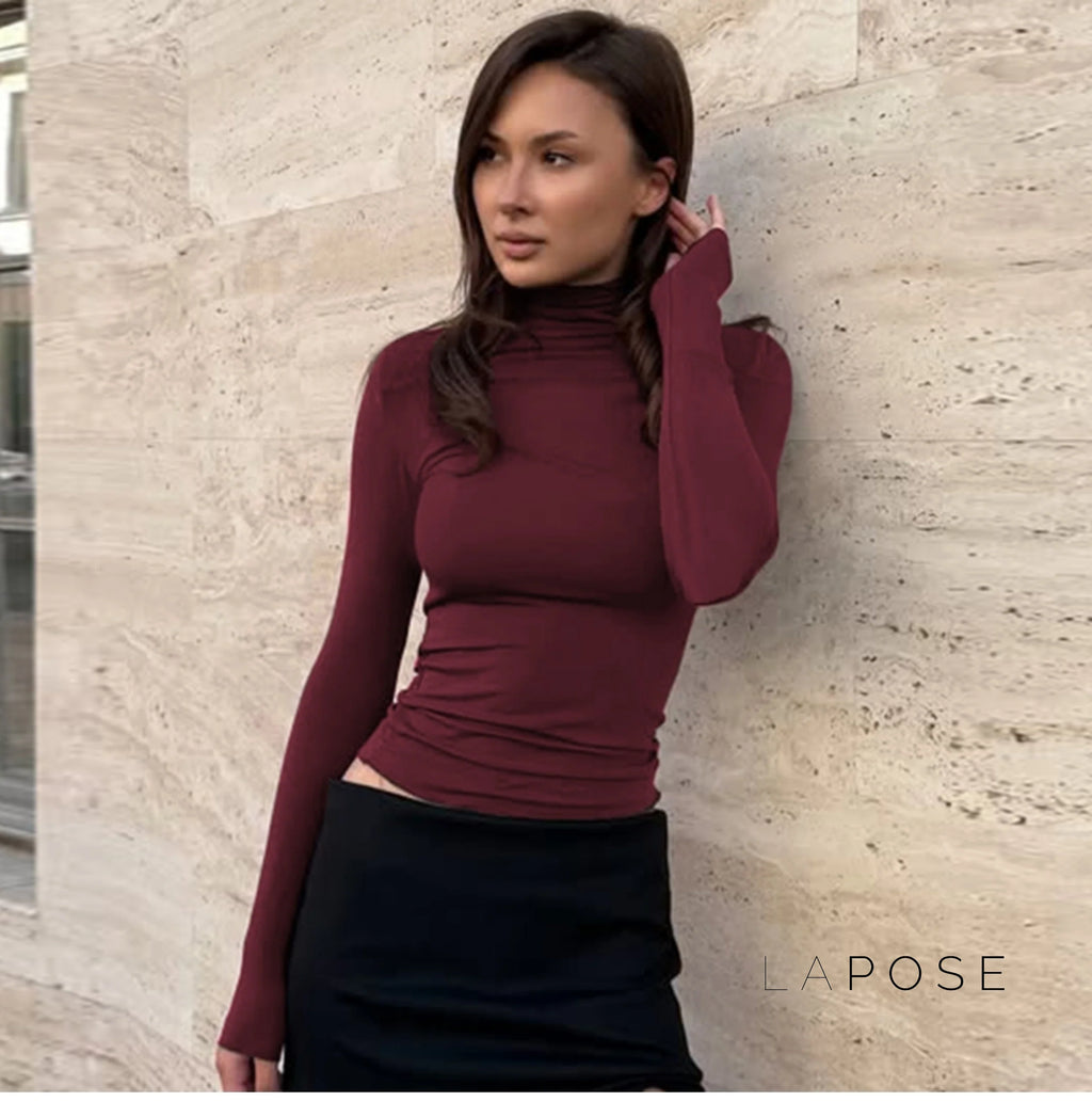 Kylee Slim Fit Turtleneck Top