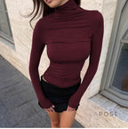 Kylee Slim Fit Turtleneck Top