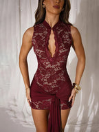 Lace Detail Bodycon Mini Dress