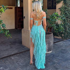 Lace Patchwork Strapless Mini Dress
