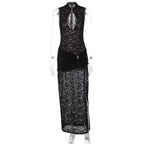 Lace Slit Maxi Dress