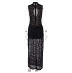 Lace Slit Maxi Dress