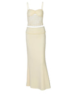 Lace Trim Camisole & Fishtail Skirt Set