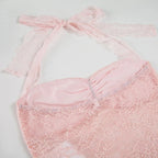 Lace Trim Halter Camisole Top