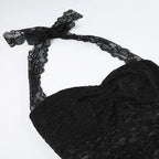 Lace Trim Halter Camisole Top