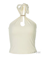 Lahna Halter Backless Crop Top