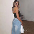 Lahna Halter Backless Crop Top