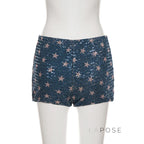 Laikynn Blue Sequin Shorts