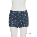 Laikynn Blue Sequin Shorts