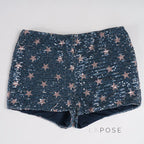 Laikynn Blue Sequin Shorts