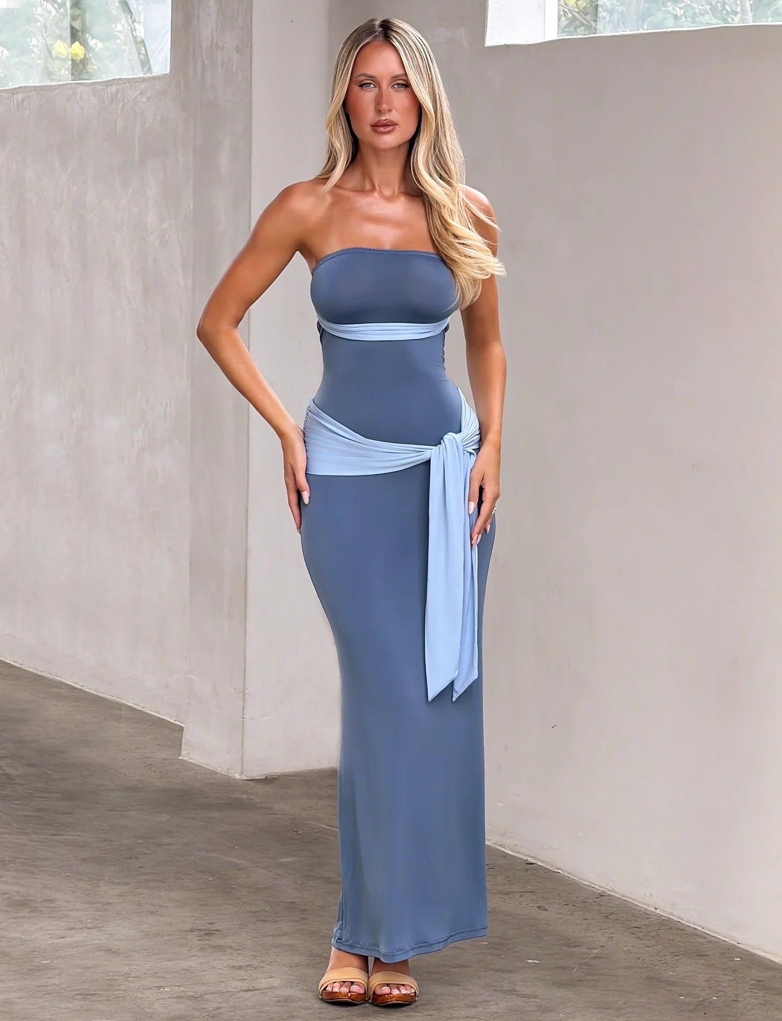 Lanaya Two-Tone Maxi Dress