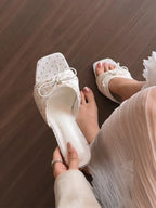 Larae Bow Mule Heels
