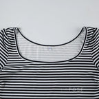 Lauren Striped Long Sleeve Crop Top