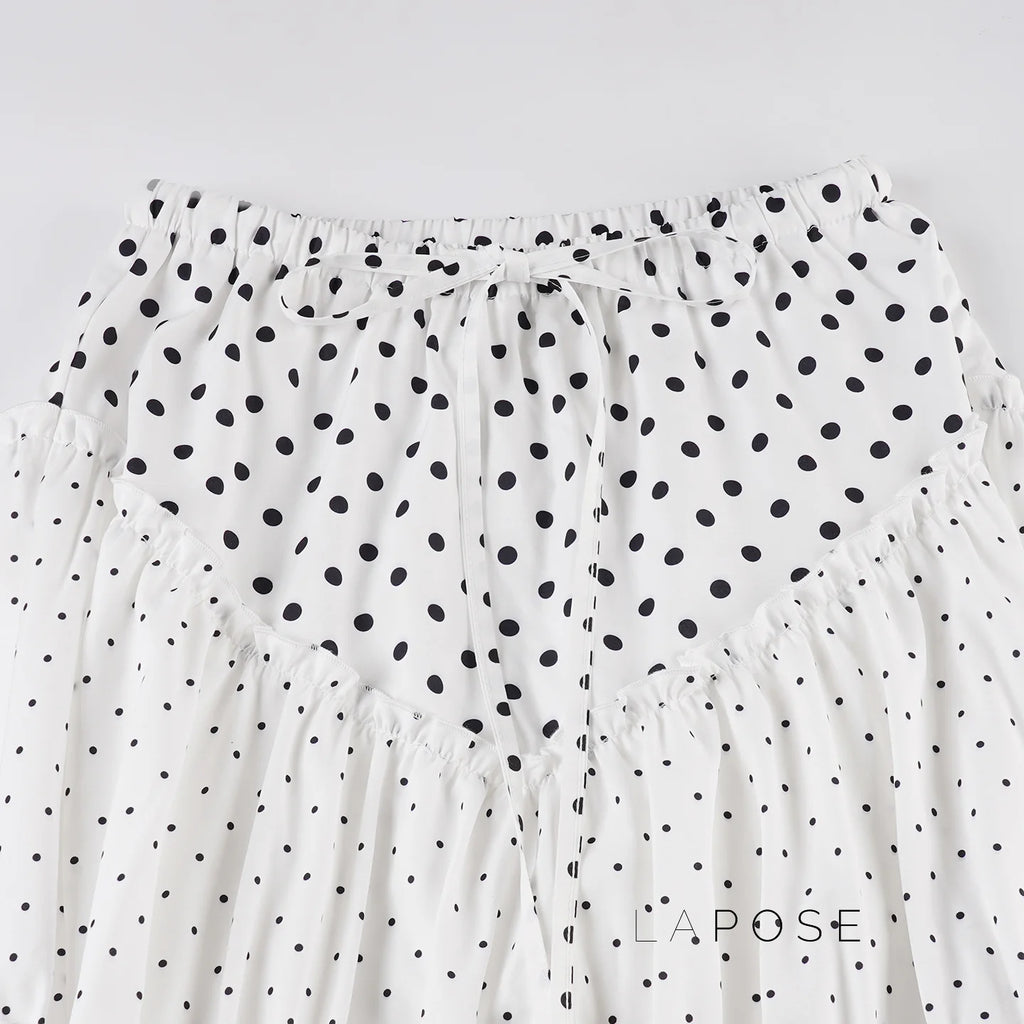 Leeanna Layered Polka Dot Skirt