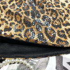 Leopard Sequin Low-Waist Mini Skirt