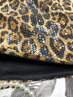 Leopard Sequin Low-Waist Mini Skirt
