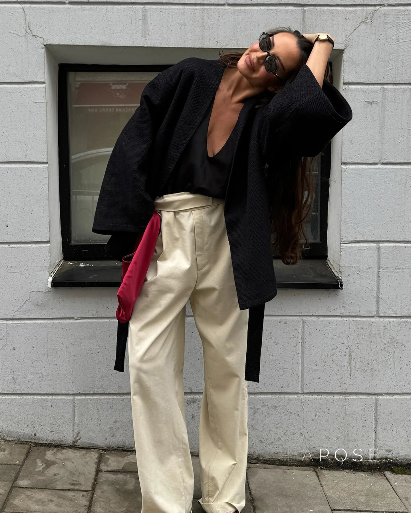Leslie Belted V-Neck Jacket
