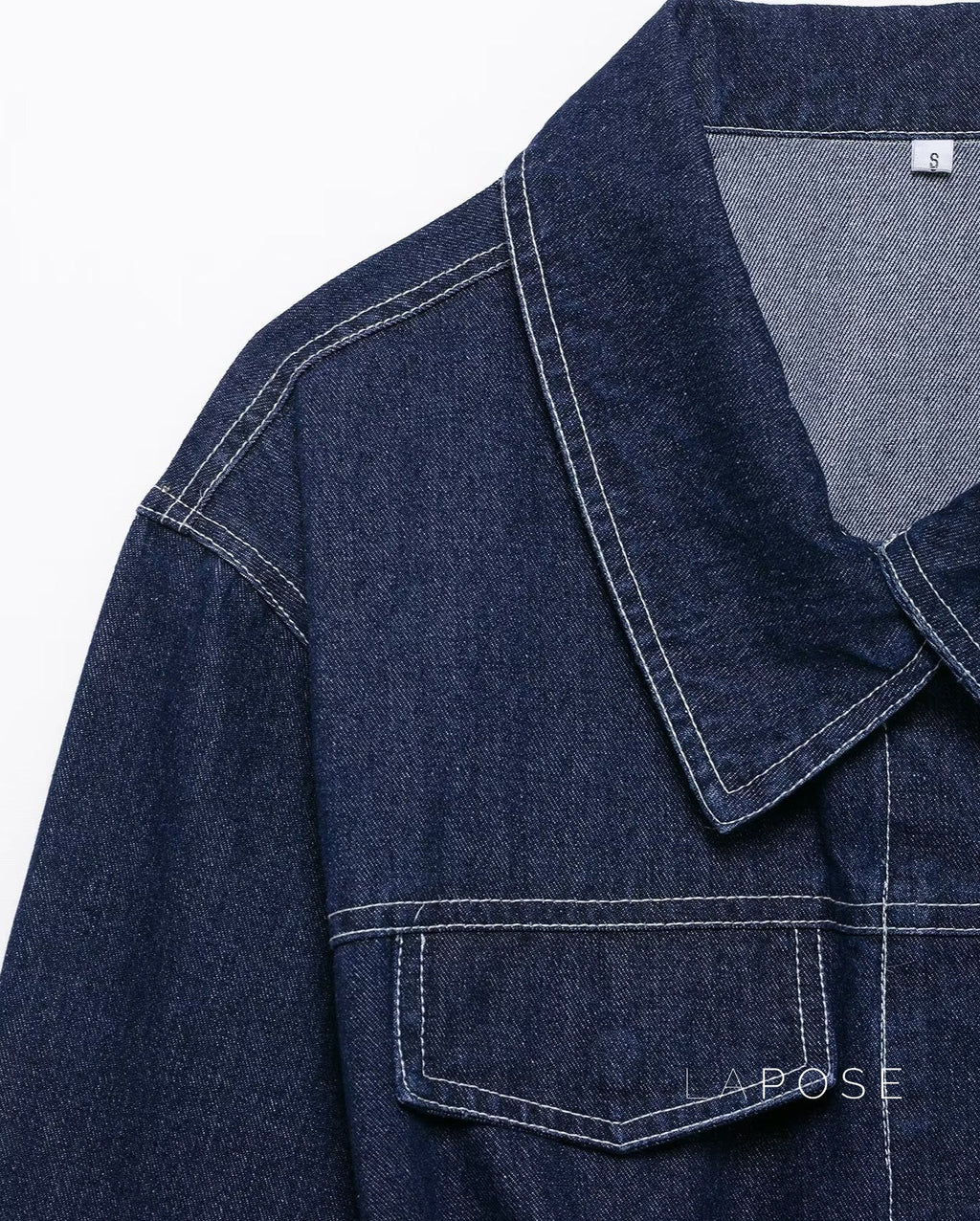 Lexie Belted Denim Jacket