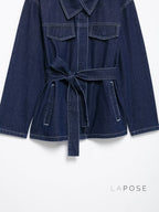 Lexie Belted Denim Jacket