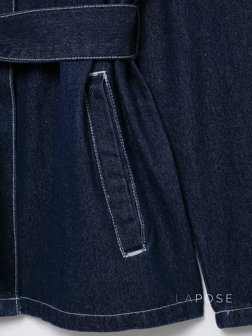 Lexie Belted Denim Jacket