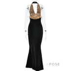 Leyla Ruched Halter Midi Dress