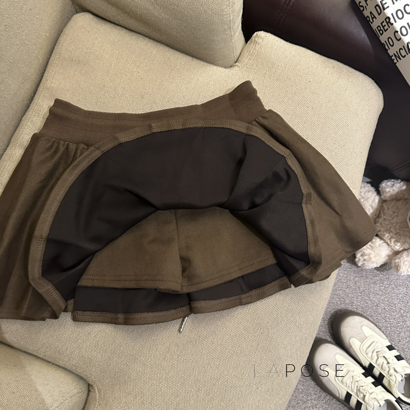 Liah Textured A-Line Mini Skirt