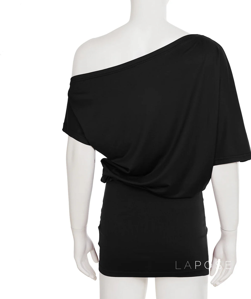 Lianne Ruched One-Shoulder Mini Dress