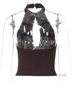 Liliane Studded Halter Top