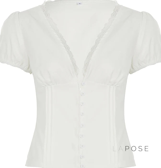 Lillith Lace Puff Sleeve Top