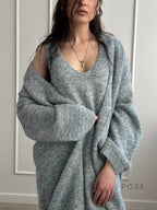 Lily Cozy Knit Dress & Long Cardigan Set