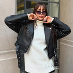 Lilyann Faux Leather Moto Jacket