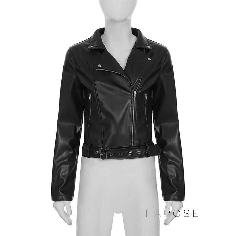 Lilyann Faux Leather Moto Jacket