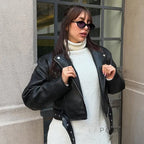 Lilyann Faux Leather Moto Jacket