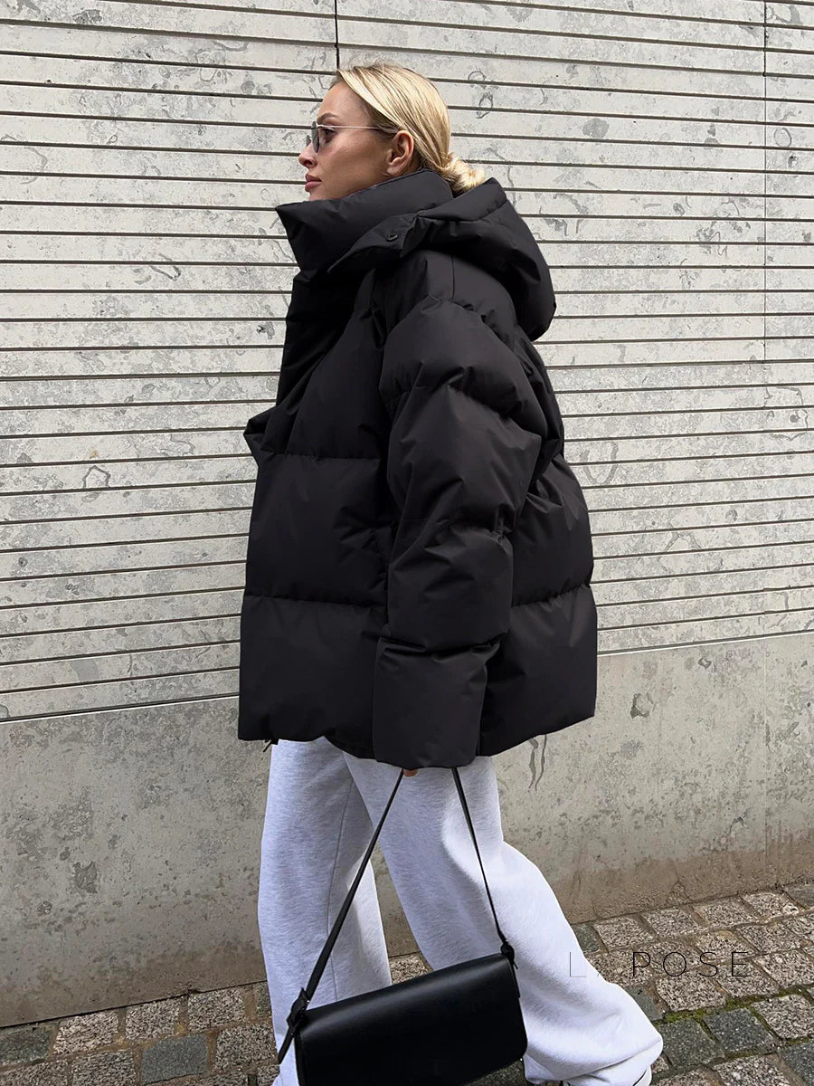 Lilyth Oversized Hooded Quilted Coat
