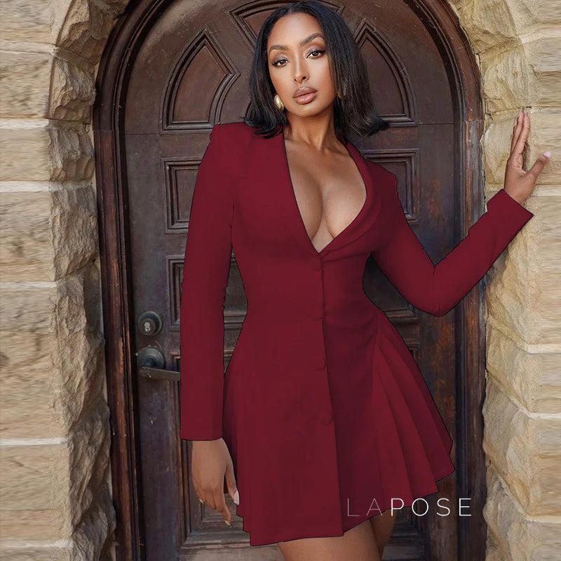 Louella Collared Ruffle Mini Dress