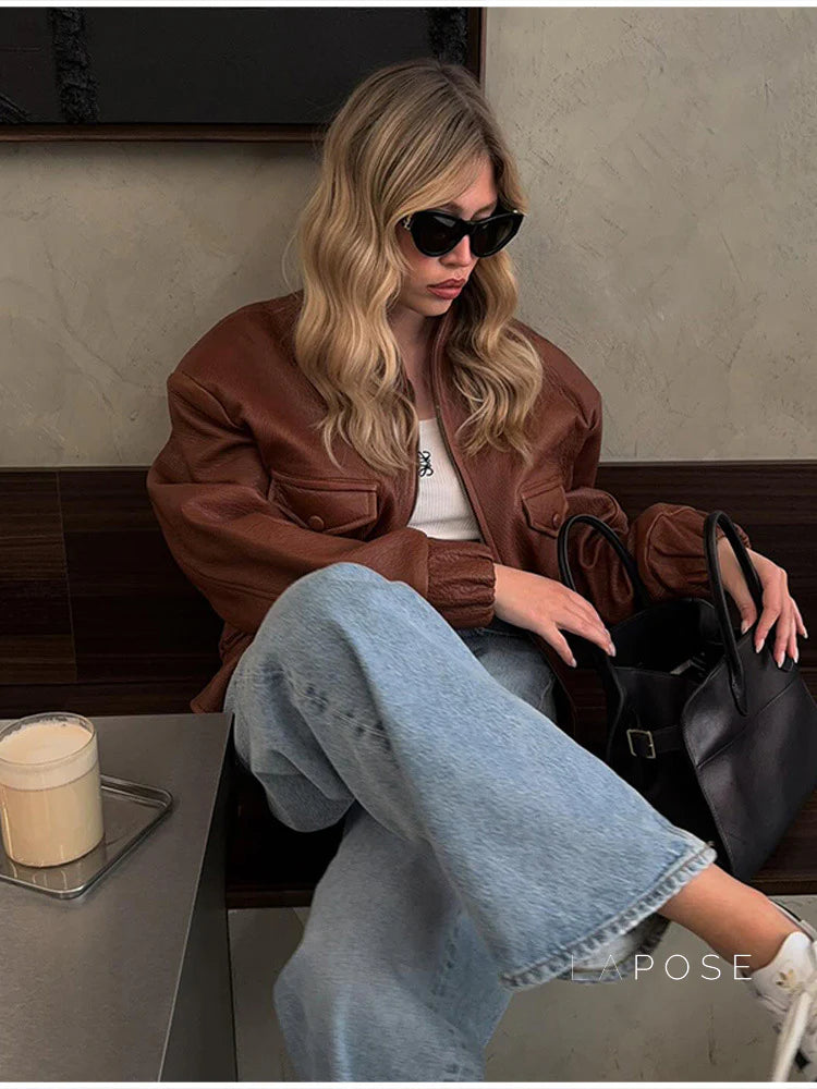 Lua Faux Leather Jacket