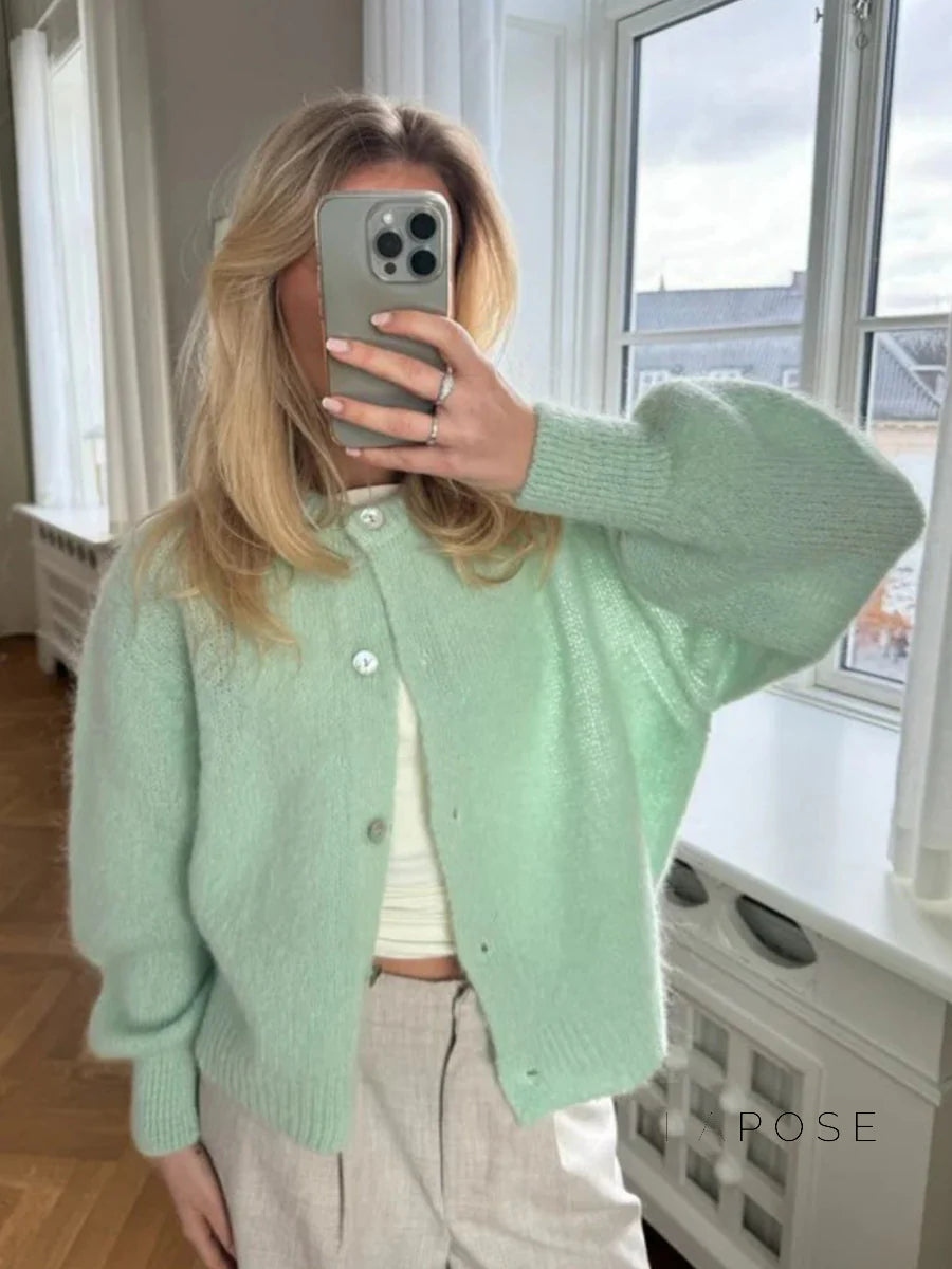 Lyrik Macaron Knit Cardigan
