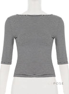 Macie Contrast Stripe Knit Top
