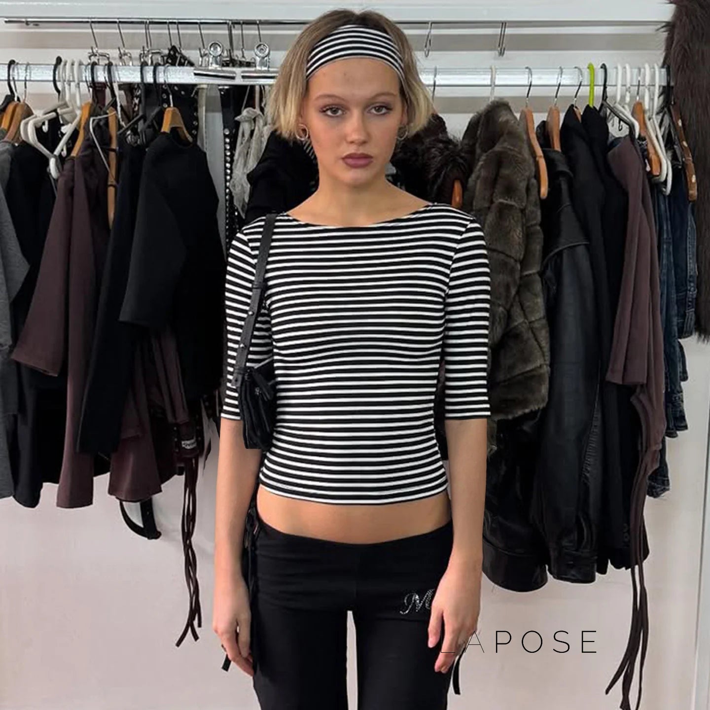 Macie Contrast Stripe Knit Top