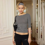 Macie Contrast Stripe Knit Top