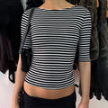 Macie Contrast Stripe Knit Top