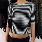 Macie Contrast Stripe Knit Top