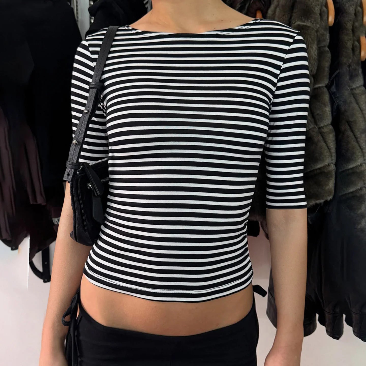 Macie Contrast Stripe Knit Top