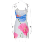 Madalena Backless Floral Midi Dress